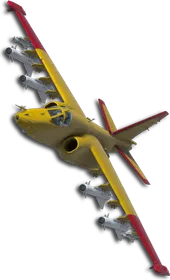Su-25SM Two-Tone Yellow/Red Skin