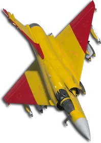 Mirage 2000-5 Two-Tone Yellow/Red Skin