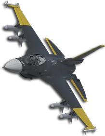 F-2A Two-Tone Black/Yellow Skin
