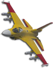F-2A Two-Tone Yellow/Red Skin