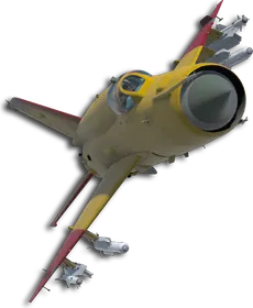 MiG-21bis Two-Tone Yellow/Red Skin