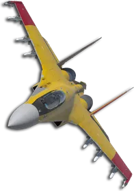 Su-35S Two-Tone Yellow/Red Skin