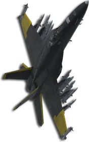 F/A-18E Two-Tone Black/Yellow Skin