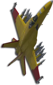 F/A-18E Two-Tone Yellow/Red Skin