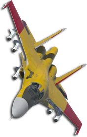 Su-34 Two-Tone Yellow/Red Skin
